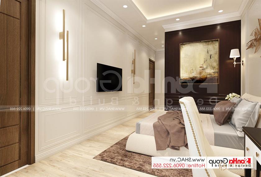 Không gian tiện nghi trong biệt thự hiện đại 2 tầng 92m2 – SH BTD 0082 20 Thiết kế phòng ngủ 3 đẹp sang trọng của biệt thự SH BTD 0082