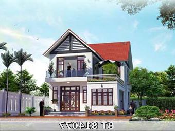 Mẫu thiết kế nhà 2 tầng 8x14m BT814077
