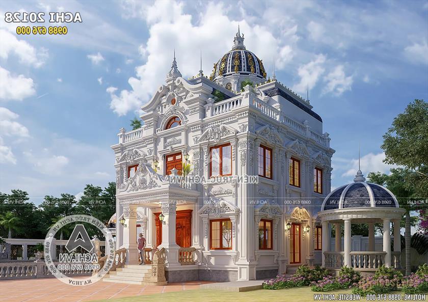Mẫu thiết kế biệt thự tân cổ điển 2 tầng đẹp