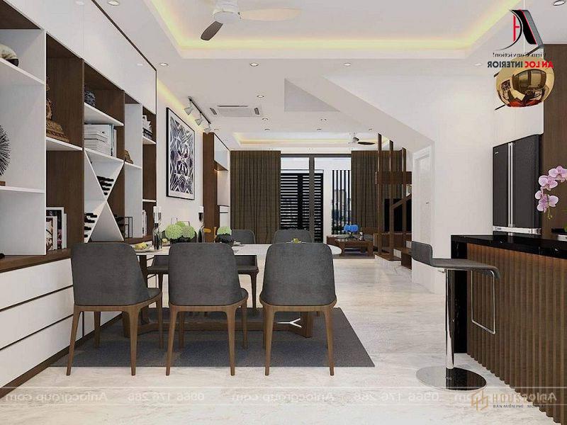 Điểm nổi bật của mẫu thiết kế nhà ống 2 tầng là cách bố trí ánh sáng tự nhiên một cách tinh tế.