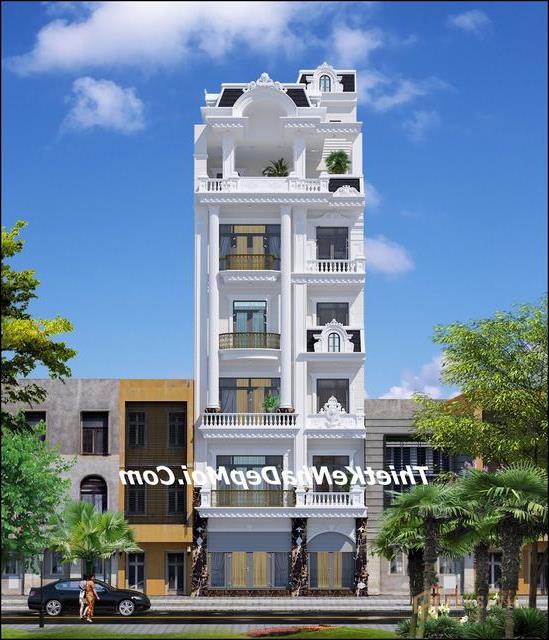 Mẫu nhà phố đẹp mặt tiền 8m 5 tầng