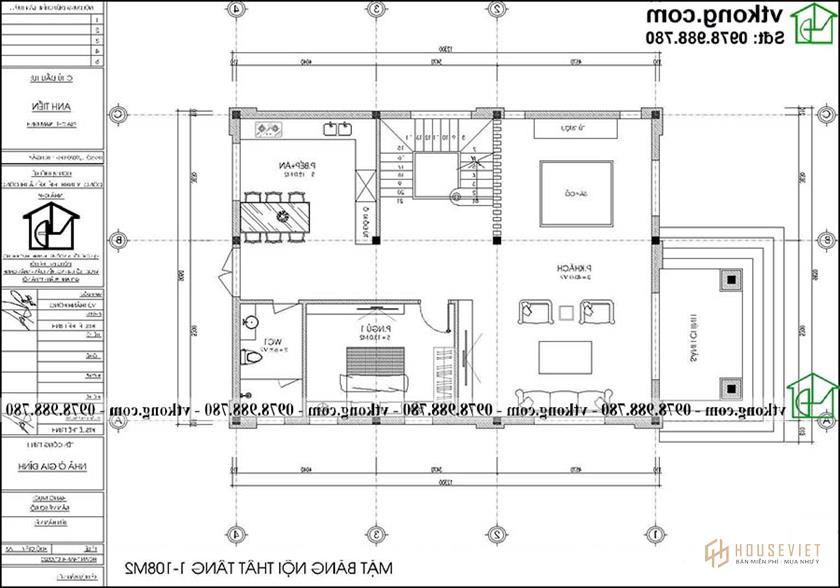 Mẫu Biệt Thự Mini 2 Tầng Đẹp Diện Tích 9x12m2 Ta