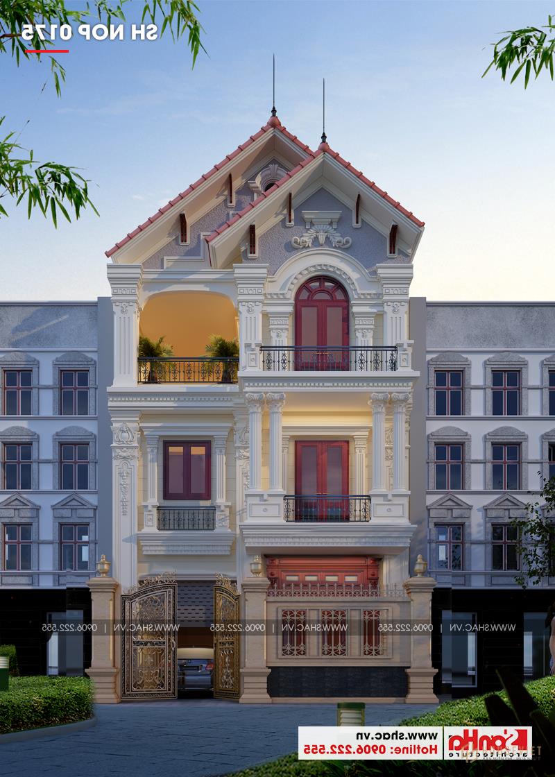 Xây nhà trọn gói kiểu pháp 3 tầng có gara ô tô tại Hải Phòng 26 Hài lòng với mẫu thiết kế nhà ống 3 tầng kiểu Pháp có gara ô tô tại Hải Phòng