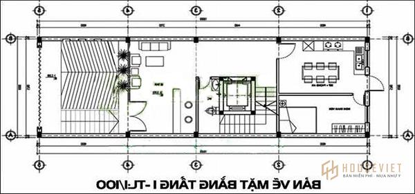 Vị trí tầng 1 được bố trí khoa học, đơn giản