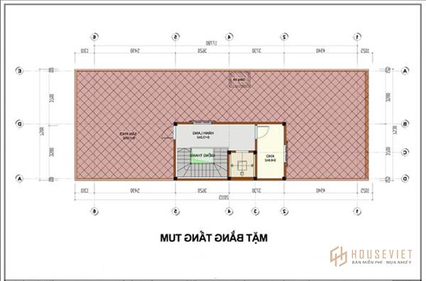 Tầng tum được bố trí ấn tượng, hiện đại