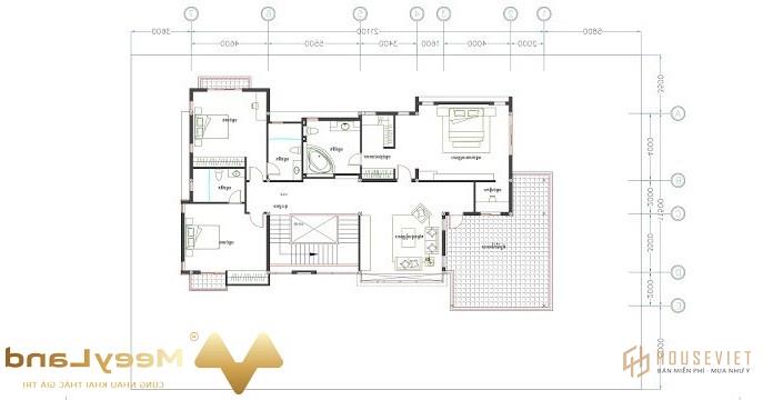 Ảnh 2: Mặt bằng công năng tầng 1 (Nguồn: menhadep.com)