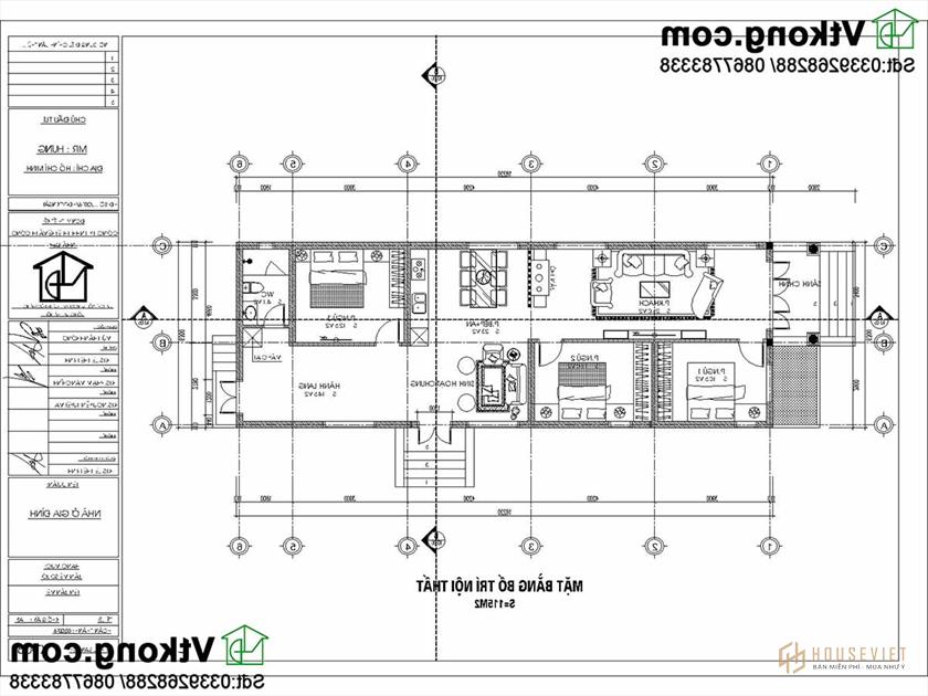 Cách bố trí nội thất của ngôi nhà 1 tầng,