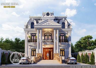 Mẫu thiết kế biệt thự tân cổ điển đẹp 2 tầng 1 tum tại Sóc Trăng - Mã số: ACHI 20132