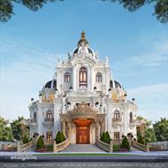 Mẫu thiết kế biệt thự lâu đài Pháp 4 tầng (TGĐ: Anh Thành - Khánh Hòa) BT42550