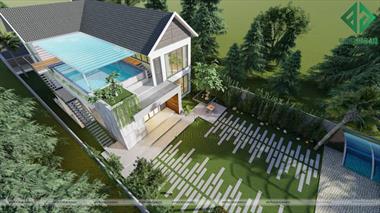 Chiêm ngưỡng biệt thự mái thái 2 tầng đẹp xuất sắc tại Vĩnh Long