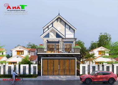 Mẫu thiết kế nhà 3 tầng hiện đại tại Sóc Sơn - Hà Nội, MS: CC159