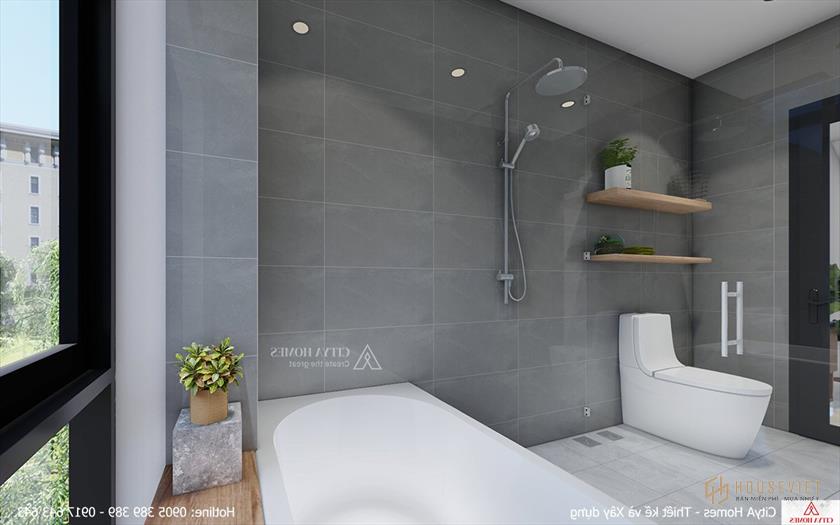 Nội thất phòng tắm thiết kế tối giản nhưng rất tinh tế