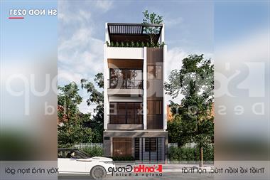 Mẫu thiết kế nhà phố hiện đại 85m2 - SH NOD 0231