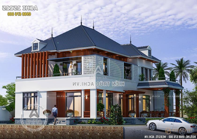 Mẫu biệt thự 2 tầng kiến trúc hiện đại, mới lạ, lạ mắt và độc đáo Mẫu biệt thự 2 tầng kiến trúc hiện đại, mới lạ, lạ mắt và độc đáo