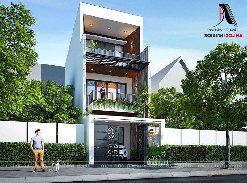 Không gian tổng thể của ngôi nhà với từng chi tiết, đường nét cụ thể