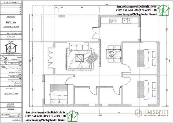 Mặt bằng công năng nhà cấp 4 NDNC492