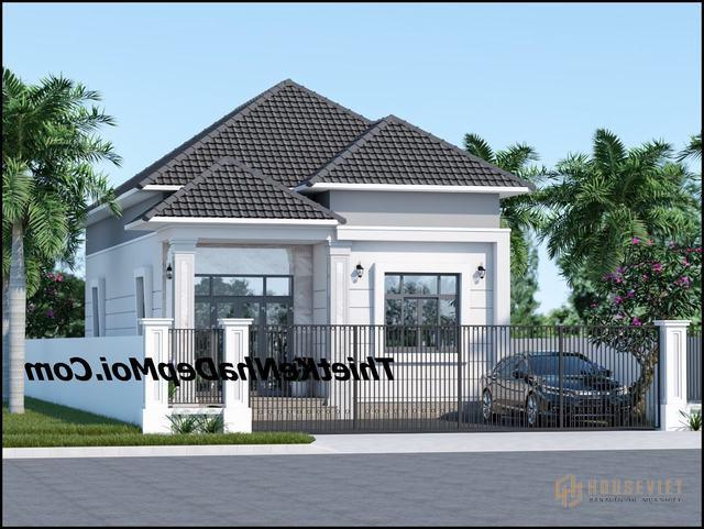 Nhà trệt 2 phòng ngủ mái thái đẹp 2019