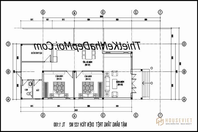 Nhà cấp 4 mái tôn 2 phòng ngủ 
