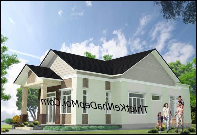 Nhà cấp bốn hai phòng ngủ mái tôn