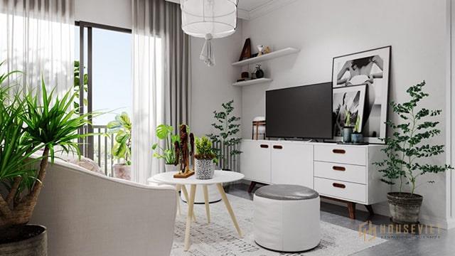 thiết kế nội thất phòng khách đẹp hiện đại