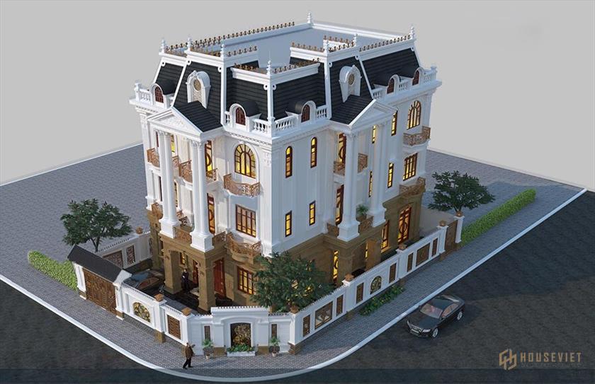 Biệt thự tân cổ điển 3 tầng mái thái