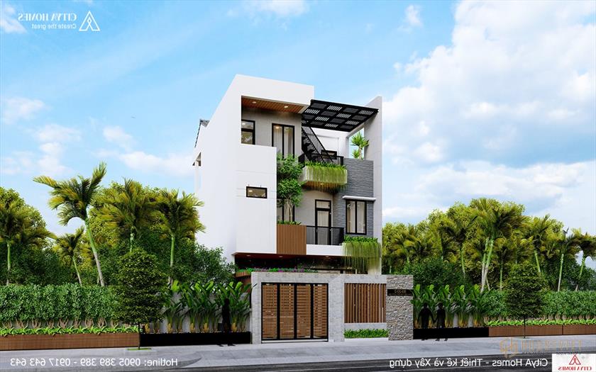 Mặt tiền phá cách, tạo điểm nhấn