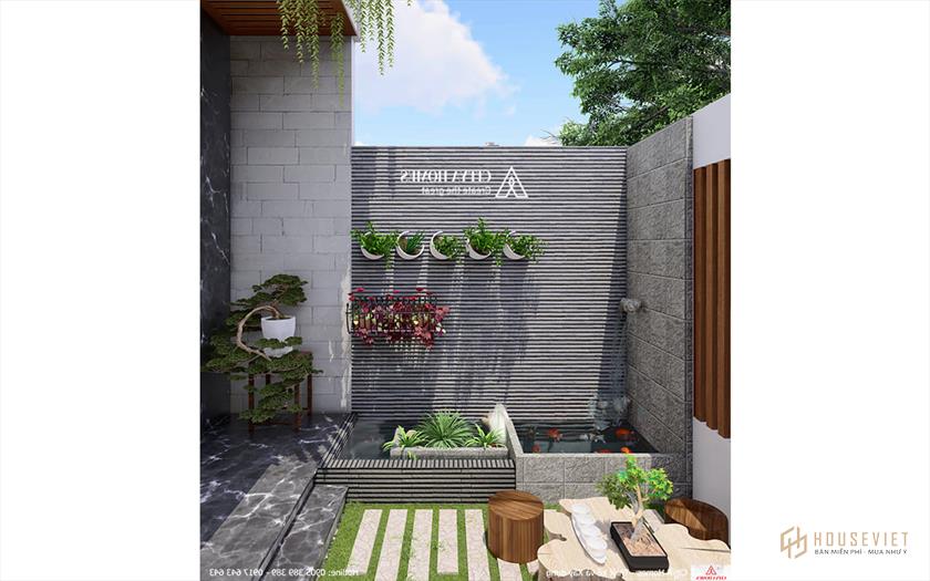 Khu sân vườn xanh mát