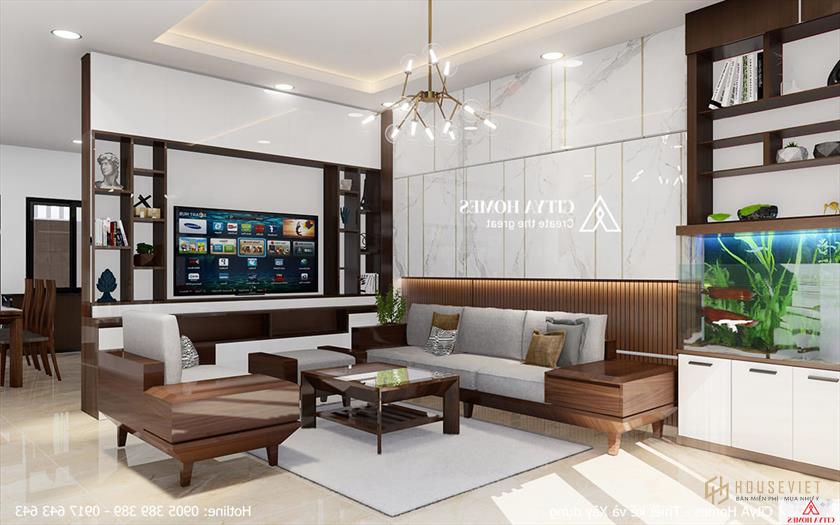 Phòng khách siêu rộng với cách bài trí nội thất sáng tạo