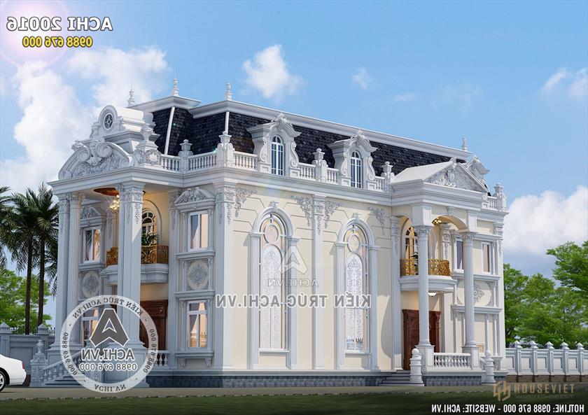 Toàn cảnh mẫu biệt thự tân cổ điển 2 tầng đẹp Toàn cảnh mẫu biệt thự tân cổ điển 2 tầng đẹp