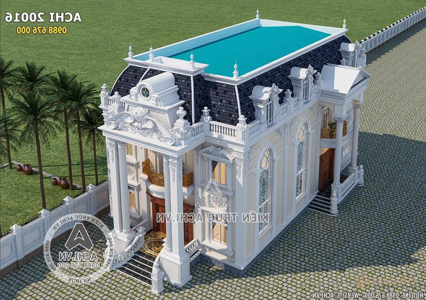 Mẫu thiết kế biệt thự 2 tầng tân cổ điển nhìn từ trên cao Mẫu thiết kế biệt thự 2 tầng tân cổ điển nhìn từ trên cao