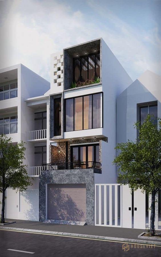 Mẫu nhà lệch tầng