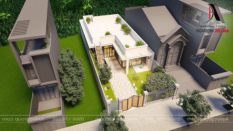 Mẫu thiết kế nhà cấp 4 mái bằng ở phú thọ