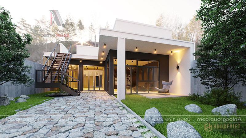 Mẫu thiết kế nhà cấp 4 mái bằng ở phú thọ