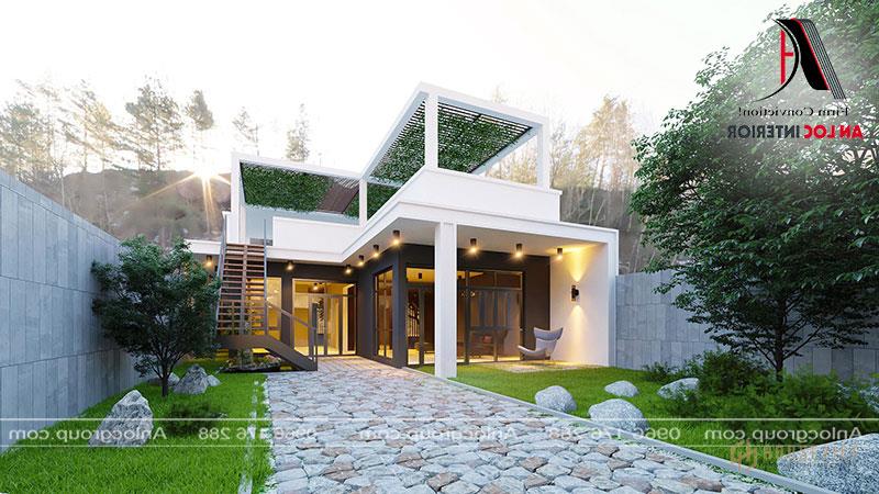 Mẫu thiết kế nhà cấp 4 mái bằng ở phú thọ