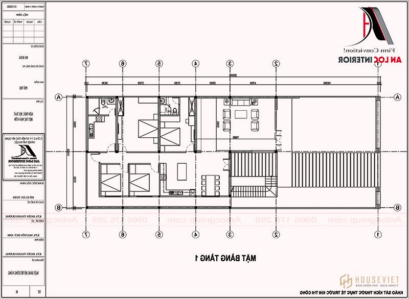 Mặt bằng công năng của mẫu nhà cấp 4 tại phú thọ