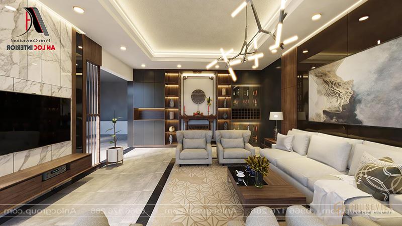 Nội thất phòng khách nhà cấp 4 phú thọ