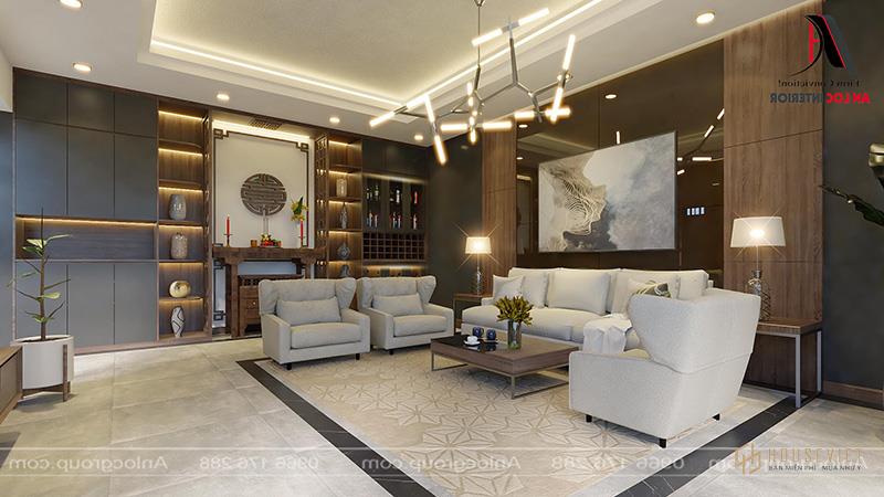 Nội thất phòng khách nhà cấp 4 phú thọ