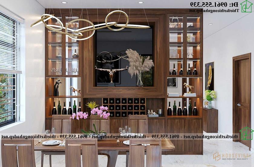 Thiết kế tủ rượu phòng khách đẹp NDNTH23