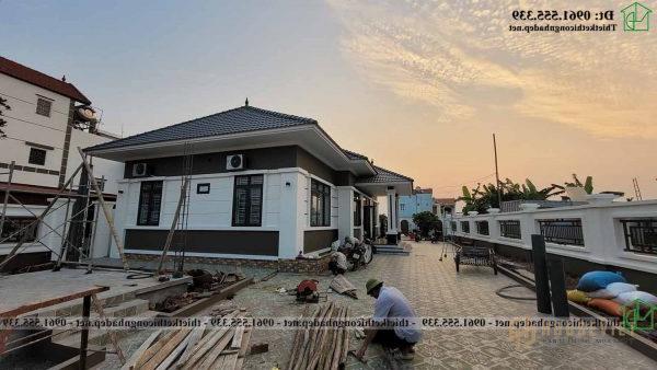 Hình ảnh thực tế công trình nhà ở 1 tầng mái nhật kết hợp với nhà thờ họ đẹp NDNTH23 Hình ảnh thực tế công trình nhà ở 1 tầng mái nhật kết hợp với nhà thờ họ đẹp NDNTH23