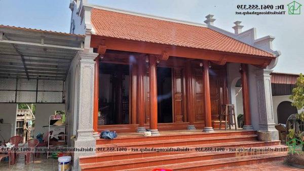 Hình ảnh thực tế công trình nhà ở 1 tầng mái nhật kết hợp với nhà thờ họ đẹp NDNTH23 Nha Tho Ho Nho Dep Ndnth23