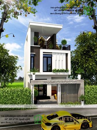 Nhà phố 3 tầng mặt tiền 7m 3