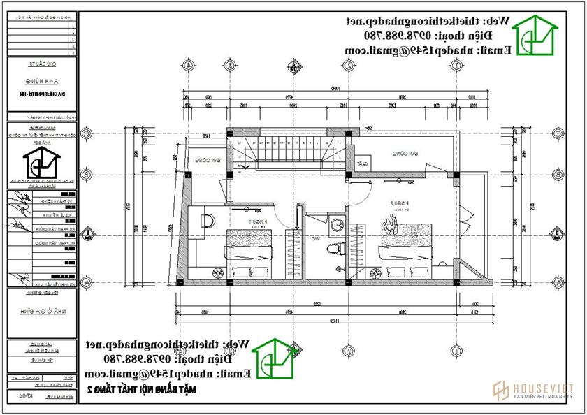 NDNP2T5.  Bố trí nội thất tầng 2