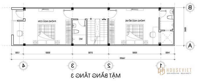 Mẫu nhà ống 70m2 3 tầng