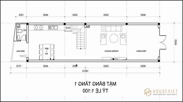 Mẫu nhà ống 70m2 3 tầng