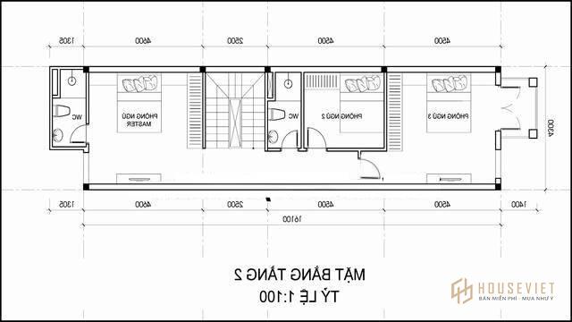 Mẫu nhà ống 70m2 3 tầng