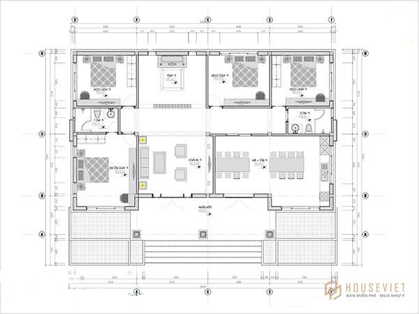 Mặt bằng được phân bố hài hòa và thống nhất từ ​​thiết kế đến kiến ​​trúc