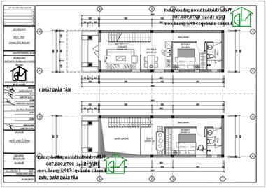 Mẫu nhà phố 2 tầng 4 × 13 mái thái đẹp NDMN2T9