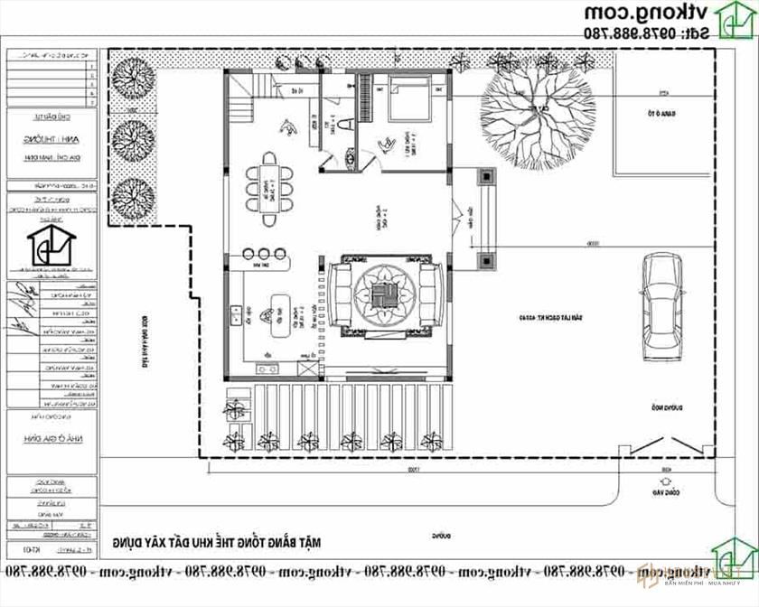 Mặt bằng tổng thể của mẫu biệt thự 2 tầng kiểu Nhật tại Cao Bằng BT2T66