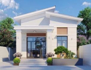 Tham khảo mẫu nhà ống 1 tầng 80m2 với 3 phòng ngủ hiện đại