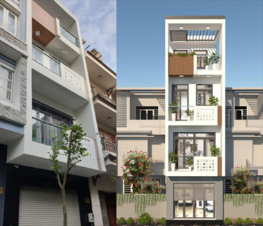 Mẫu nhà ống 4 tầng 5x16m – tư vấn – thiết kế – xây dựng